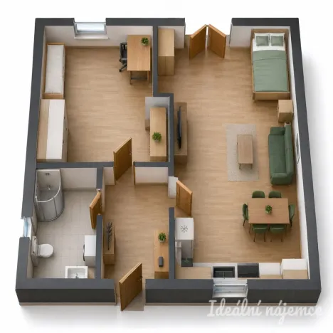 Pronájem rodinného domu, Krokočín, 60 m2