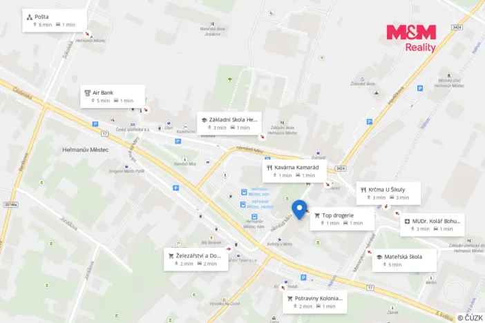 Pronájem bytu 3+kk, Heřmanův Městec, náměstí Míru, 61 m2