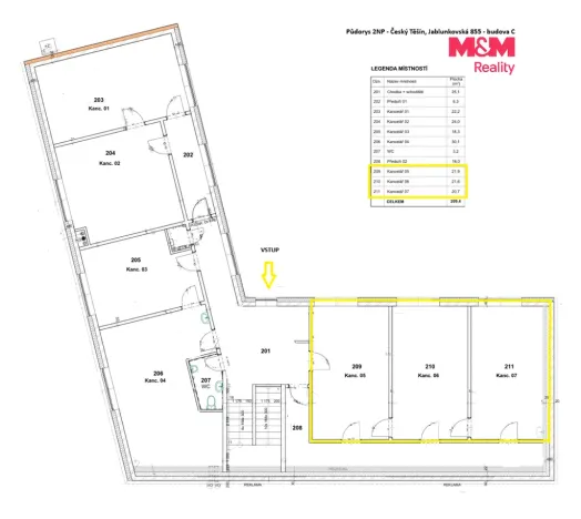 Pronájem kanceláře, Český Těšín, Jablunkovská, 22 m2