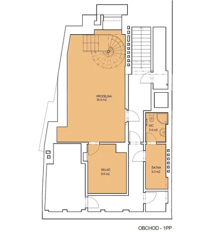 Pronájem obchodního prostoru, Praha - Vinohrady, Řipská, 143 m2