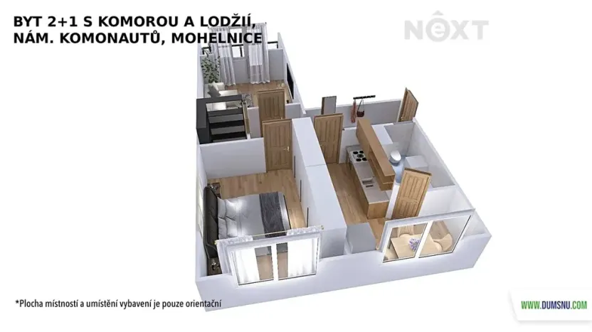 Prodej bytu 2+1, Mohelnice, nám. Kosmonautů, 56 m2