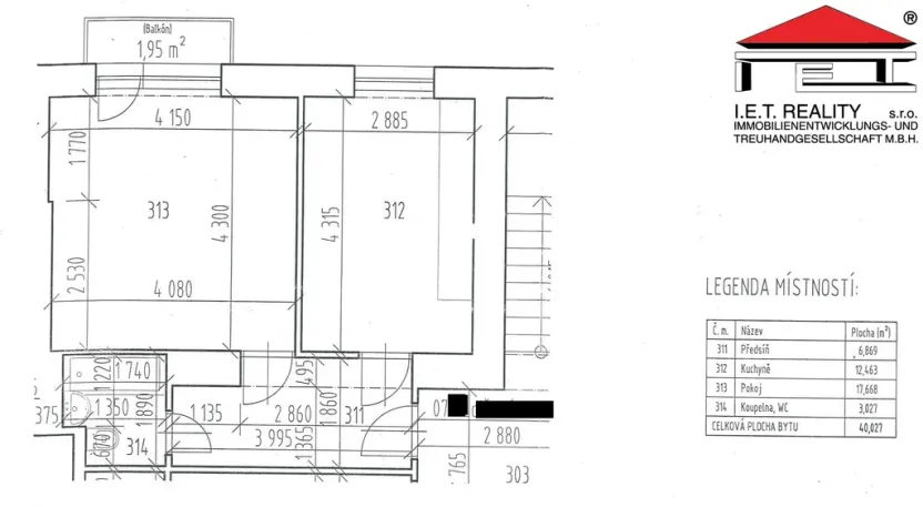 Prodej bytu 1+1, Brno, třída Kpt. Jaroše, 41 m2