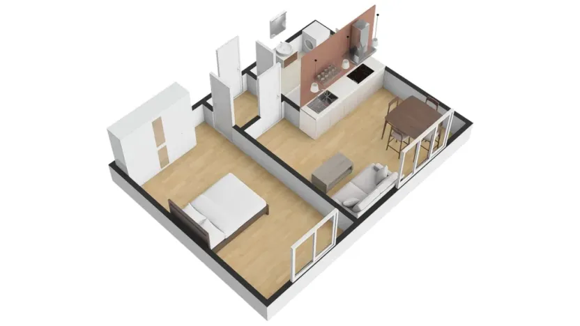 Pronájem bytu 2+kk, Praha - Modřany, Pískařská, 45 m2