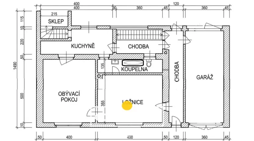 Prodej rodinného domu, Dobroměřice, Smetanova, 180 m2