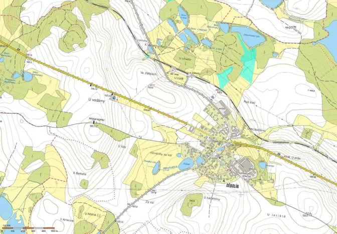 Prodej louky, Jindřichův Hradec - Děbolín, 54908 m2