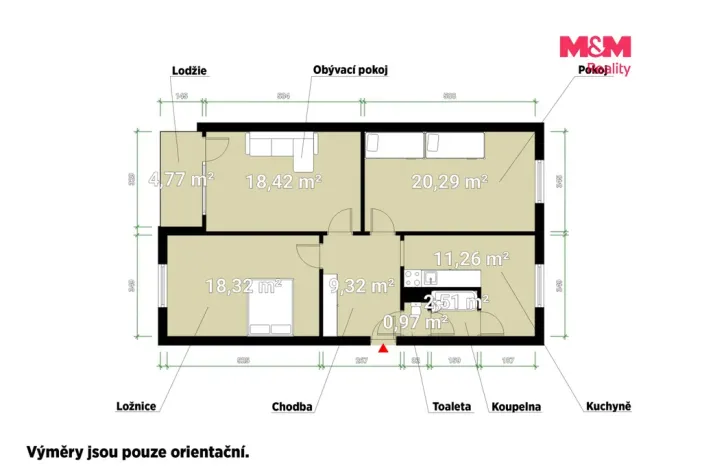 Prodej bytu 3+1, Horní Bříza, U Husa, 79 m2