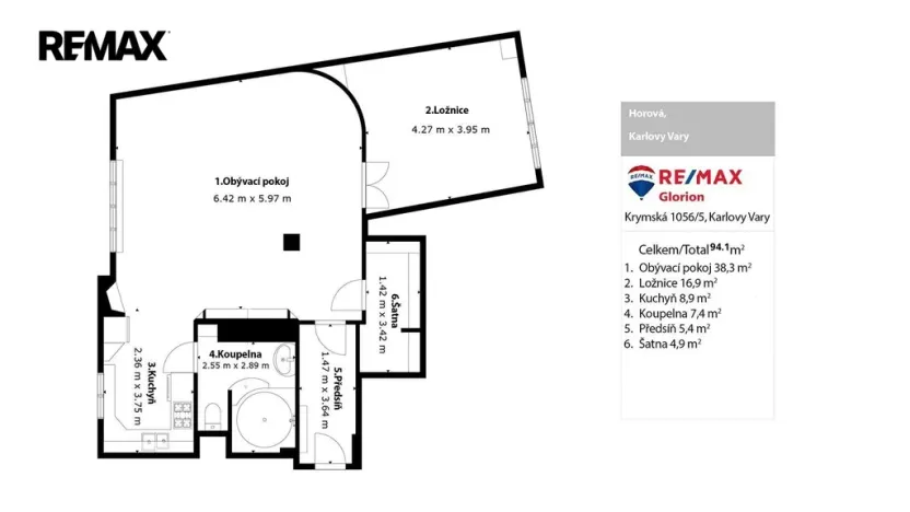 Prodej bytu 2+kk, Karlovy Vary, Horova, 86 m2