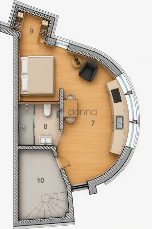 Pronájem bytu 1+kk, Praha, Kobylákova, 30 m2