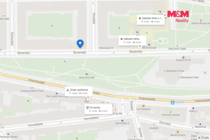 Pronájem restaurace, Praha - Vinohrady, Slovenská, 105 m2