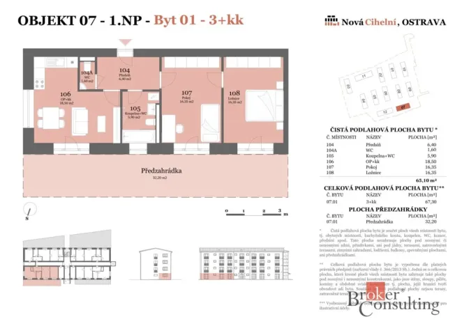 Prodej bytu 3+kk, Ostrava - Moravská Ostrava, Cihelní, 67 m2
