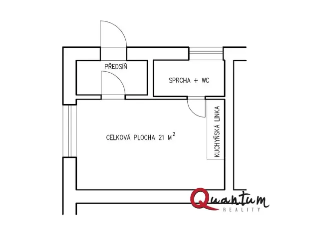 Pronájem bytu 1+kk, Praha - Košíře, Nad Turbovou, 21 m2
