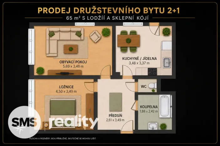 Prodej bytu 2+1, Ostrava - Moravská Ostrava, Mariánskohorská, 60 m2