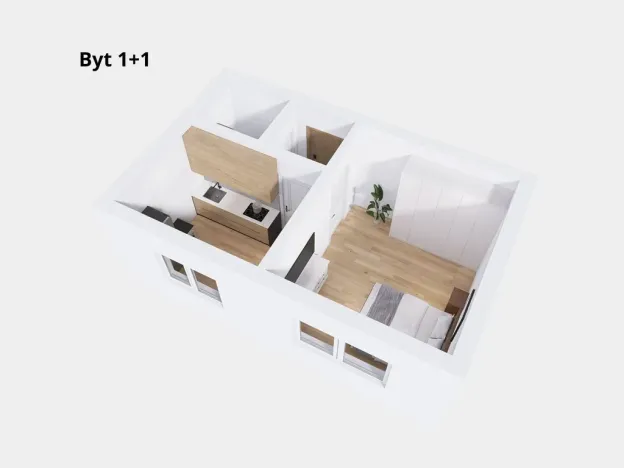 Prodej bytu 1+1, Lutín, Růžová, 28 m2