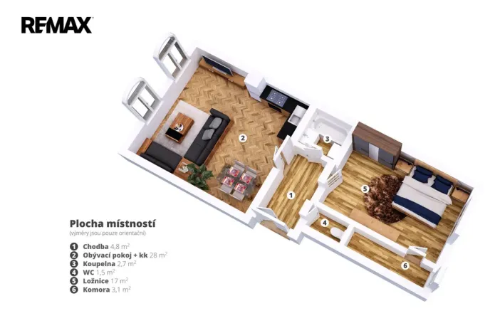 Pronájem bytu 2+kk, Praha - Vinohrady, Budečská, 60 m2