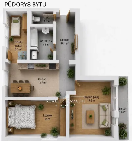 Prodej bytu 3+1, Dolní Roveň, 64 m2