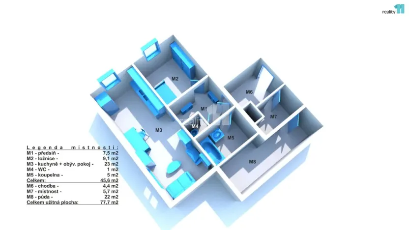 Prodej bytu 2+kk, Chyšky, 77 m2