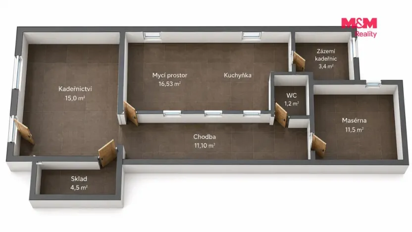 Prodej obchodního prostoru, Brno - Zábrdovice, Merhautova, 85 m2