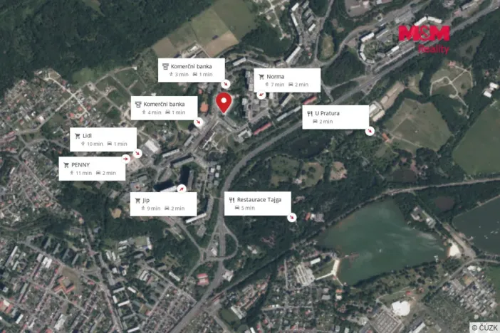 Pronájem bytu 1+1, Chomutov, 17. listopadu, 36 m2