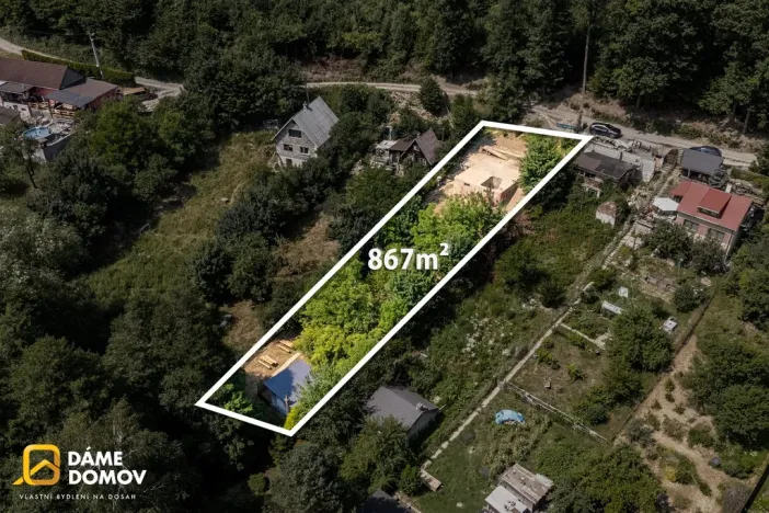 Prodej pozemku pro bydlení, Zlín - Příluky, Štákovy Paseky, 803 m2