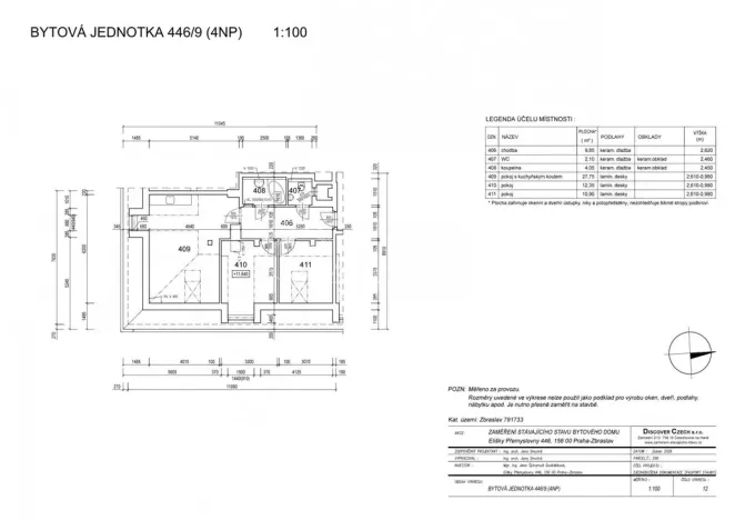 Pronájem bytu 3+kk, Praha - Zbraslav, Elišky Přemyslovny, 67 m2