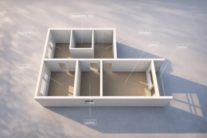 Pronájem bytu 3+1, Chomutov, Kostnická, 64 m2