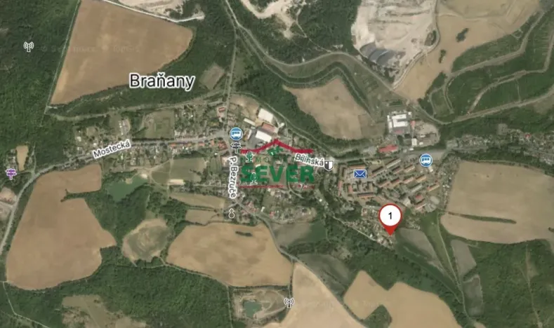 Prodej zahrady, Braňany, Pod Školou, 541 m2