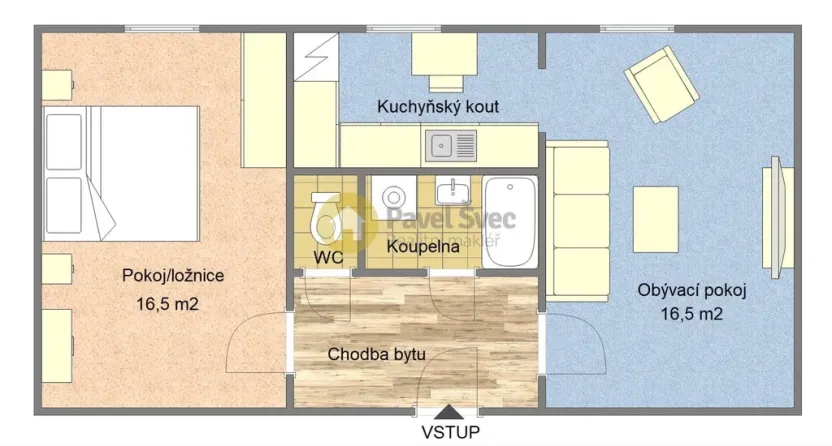Pronájem bytu 2+kk, Strakonice - Strakonice I, Sv. Čecha, 54 m2