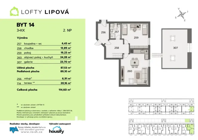 Prodej bytu 3+kk, Hodonice, 89 m2