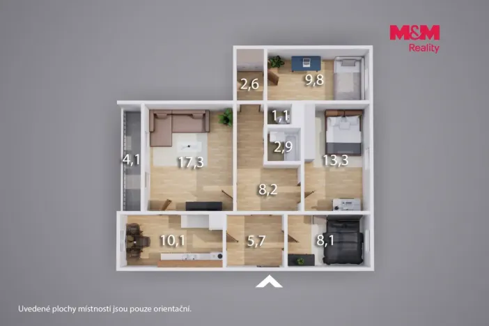 Prodej bytu 4+1, Teplice - Prosetice, Na konečné, 82 m2