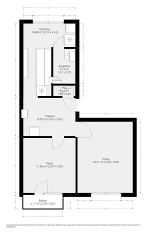 Pronájem bytu 2+1, Brno, Medlánecká, 57 m2