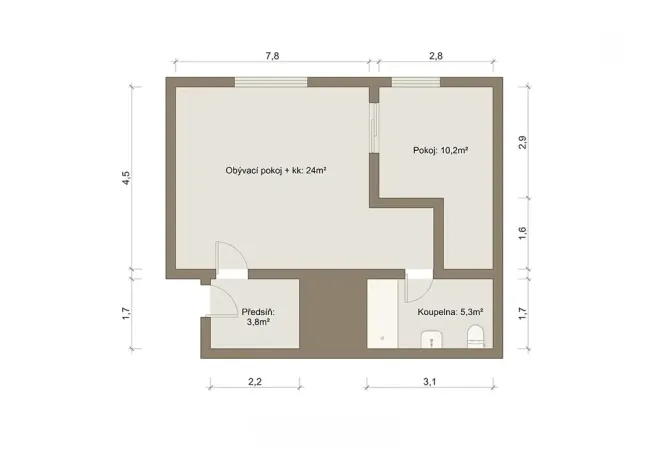 Prodej bytu 2+kk, Praha - Vinohrady, Velehradská, 50 m2