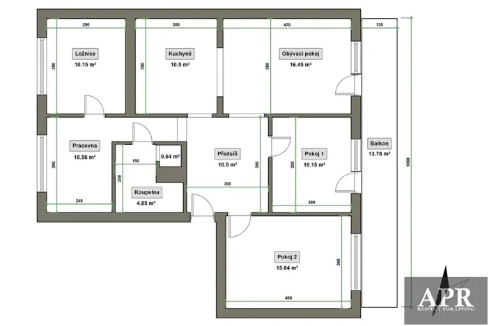 Prodej bytu 4+kk, Luhačovice, Zahradní čtvrť, 87 m2