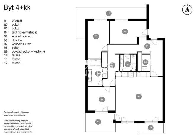Prodej bytu 4+kk, Praha - Modřany, Na Srážku, 131 m2