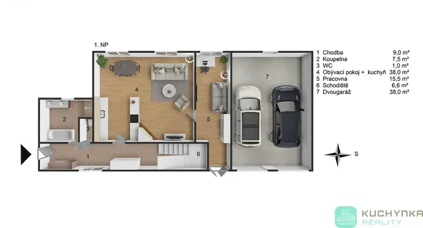 Prodej rodinného domu, Košťany, Na Hampuši, 265 m2