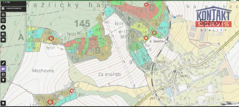 Prodej lesa, Spáňov, 24210 m2