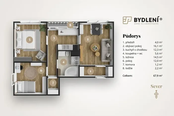 Prodej bytu 3+1, Ústí nad Labem, Kamenná, 67 m2