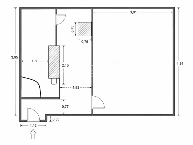 Pronájem bytu 1+1, Králův Dvůr - Počaply, Plzeňská, 35 m2