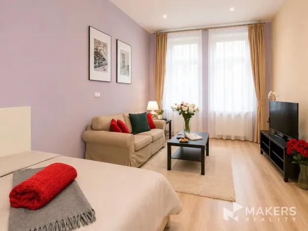 Pronájem bytu 1+1, Praha - Vinohrady, Máchova, 40 m2