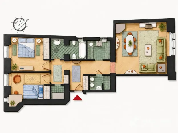 Pronájem bytu 3+1, Praha - Nové Město, Odborů, 81 m2