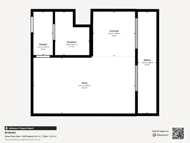 Prodej bytu 1+1, Most, Brněnská, 34 m2