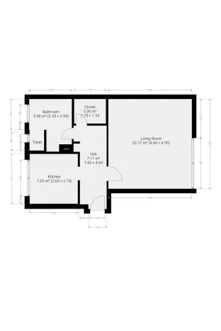 Pronájem bytu 1+1, Úvaly, Kollárova, 43 m2