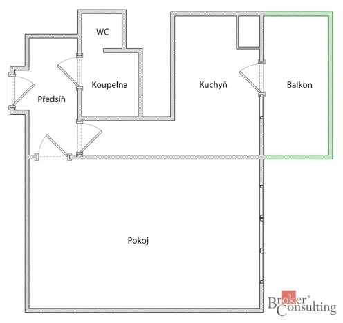 Pronájem bytu 1+1, Brno - Staré Brno, Veletržní, 38 m2