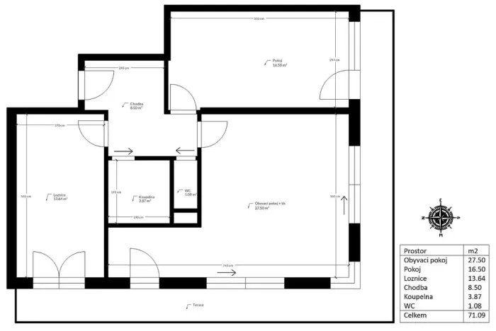 Pronájem bytu 3+kk, Chrudim - Chrudim II, Na Špici, 77 m2