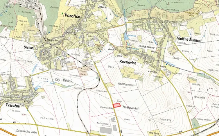 Prodej pole, Pozořice, 8163 m2