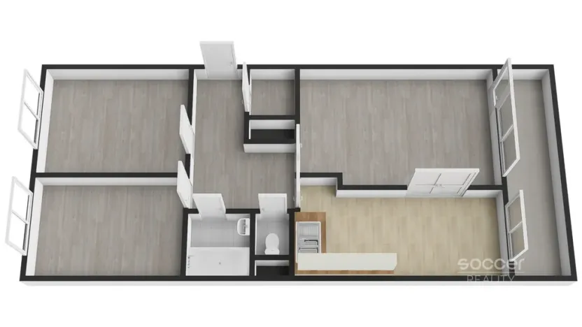 Pronájem bytu 3+1, Praha - Chodov, Konstantinova, 70 m2