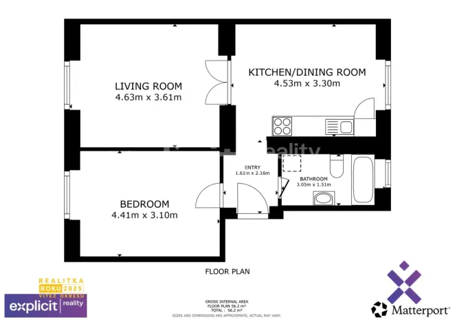 Pronájem bytu 2+1, Zlín, třída Tomáše Bati, 56 m2