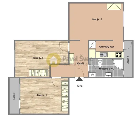 Pronájem bytu 3+kk, České Budějovice - České Budějovice 6, Polní, 68 m2