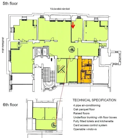 Pronájem kanceláře, Praha - Nové Město, Václavské náměstí, 466 m2