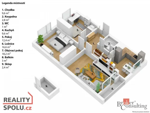 Prodej bytu 3+1, Dobruška, Orlická, 74 m2