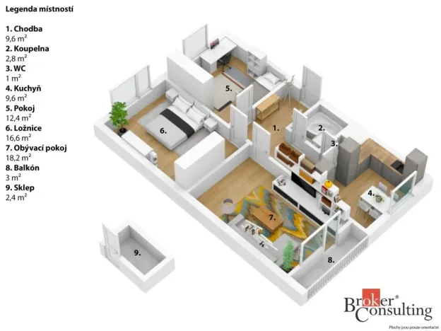 Prodej bytu 3+1, Dobruška, Orlická, 70 m2
